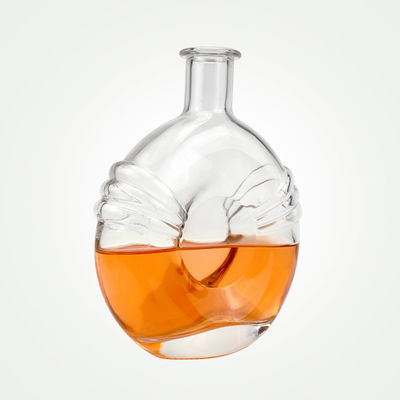 500 ml 700 ml heldere glazen fles met stopkork voor brandy Acceptabel OEM/ODM Uniek