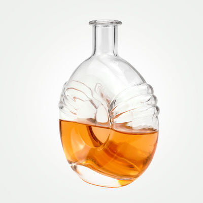500 ml 700 ml heldere glazen fles met stopkork voor brandy Acceptabel OEM/ODM Uniek