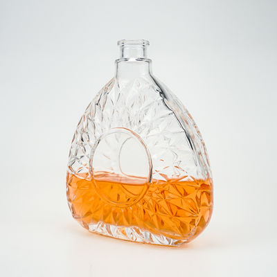 Aanvaardbaar klantlogo 750 ml 75 cl heldere glasfles voor drankjes en dranken