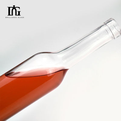 350 ml 375 ml 500 ml Doorzichtig Rond Glas Whisky Rum Wijnfles met Cork Stopper