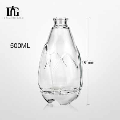 Vrij beschikbaar Super Flint Crystal White glasflessen voor Brandy en Vodka met kurk