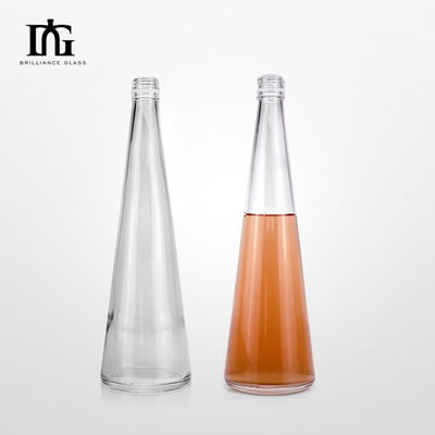 Op maat gemaakte luxe unieke vaasvormige glazen fles 700 ml 750 ml met kurk schroefdeksel