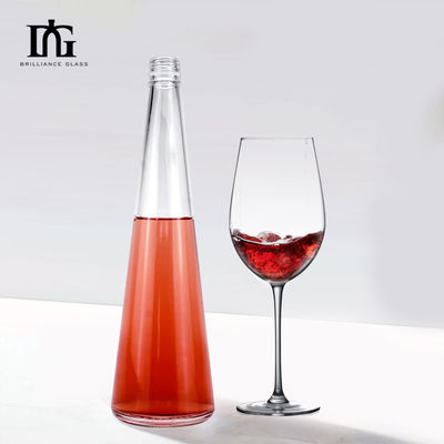 Op maat gemaakte luxe unieke vaasvormige glazen fles 700 ml 750 ml met kurk schroefdeksel
