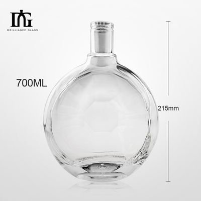 Glaskraag zwaar aanpassen 750 ml heldere transparante drankfles met kurk afdichting