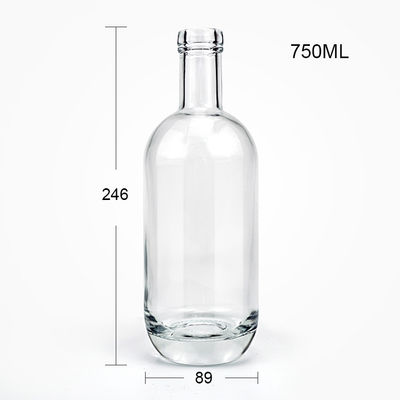 Op maat gemaakt etiket en gegraveerd ontwerp 50 ml 100 ml 250 ml 500 ml 750 ml glazen fles voor frisdrank