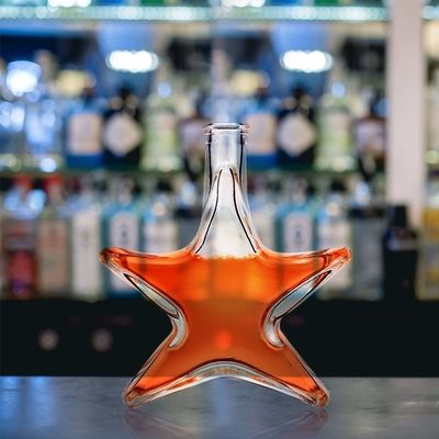Glasfles voor Rum Whisky Vodka 200 ml capaciteit Custom Unique Design Cork inbegrepen