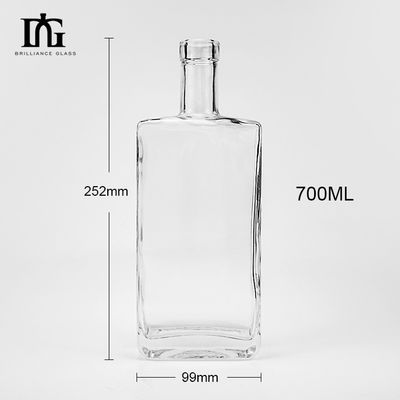 Gekleurde glazen fles voor maat 700 ml Gin Rum Leeg 700 ml 750 ml Vodka Whiskey Brandy