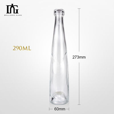 Glasmateriaal 330 ml 500 ml Design Cone Fruit Wine Drinkflessen met aluminium deksel