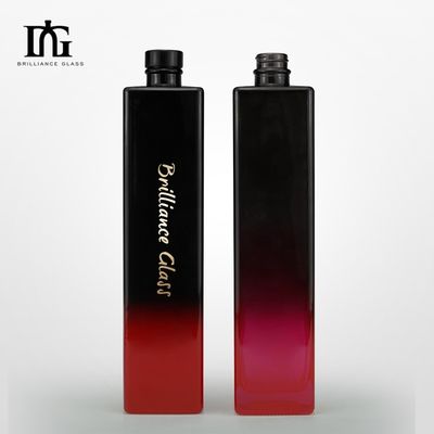 700 ml 750 ml 1000 ml op maat gemaakte vierkantvormige glazen fles voor gin rum wodka brandy alcohol wijn