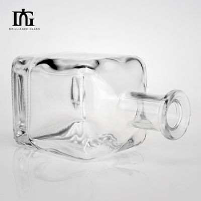 Aanpassing Vierkant Rum Glasfles 350 ml met Cork Glasfles Vierkant