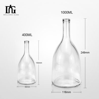 250 ml/500 ml/700 ml/750 ml capaciteit Ronde glazen drankfles