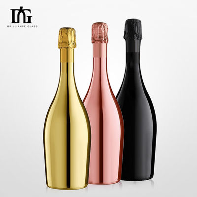 750 ml goudwijn elektroplaat champagne glasfles voor gedistilleerde dranken flessen De Vidrio