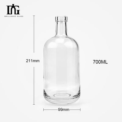 Vrij op maat 700 ml Whiskey Rum Gin lege alcoholfles met kurk