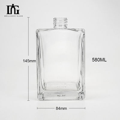Glaskraag Materiaal Vierkante Helder Vlakke Schouder 500 ml 700 ml Whisky Fles met kurk