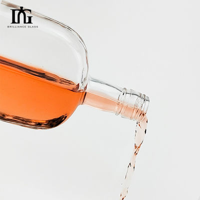 Uniek ontwerp glazen fles 500 ml voor Whiskey Vodka Rum Gin Acceptabel klant logo