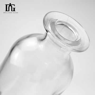 Graveringsoppervlak 700 ml Ronde vorm Breed mond glasfles voor heldere vodka whisky