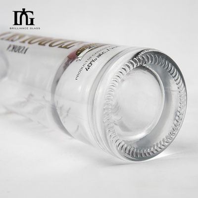 750 ml Flat Square Shoulder Extra Flint Aluminium Schroef Top Gin Whisky Vodka Fles Glas
