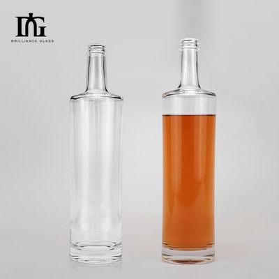Acceptabel klant logo aangepaste glazen fles voor wodka gin rum en drank 750 ml