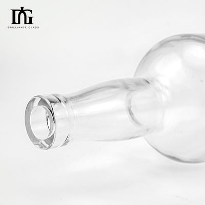 Glaskraag 500ml 700ml 750ml Whiskey Brandy lege fles met kurk en schroefdeksel