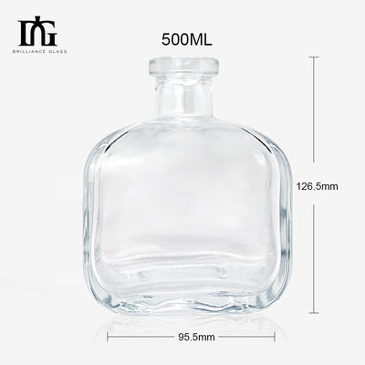 OEM/ODM Acceptabele 700 ml 750 ml ovale glazen fles voor drank en dranken
