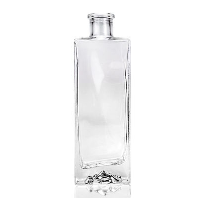 500 ml flats leeg helder glas drankfles voor whiskey rum Spirits Vodka Gin