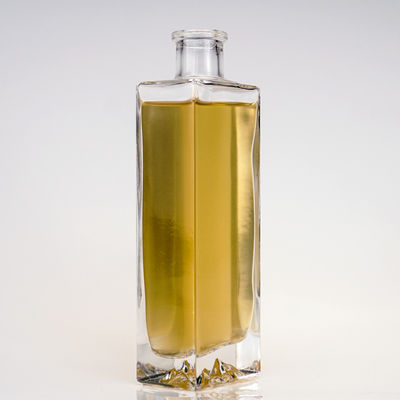 500 ml flats leeg helder glas drankfles voor whiskey rum Spirits Vodka Gin