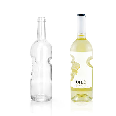 Glaskraag Materiaal Ronde drankfles 750 ml Klassieke flintfles met handvat