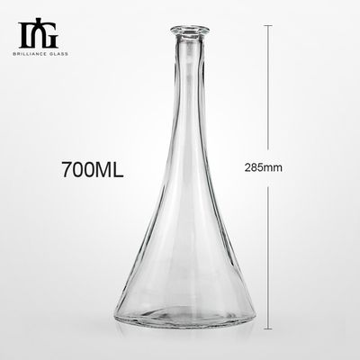 50cl OEM/ODM Super Flint Jersey Clear Glass Liquor Flas met kurk en schroefdop