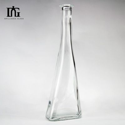 50cl OEM/ODM Super Flint Jersey Clear Glass Liquor Flas met kurk en schroefdop