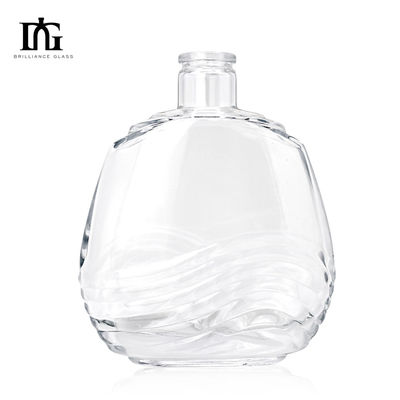 Glas draagbare picknickwijntafel met kurk schroefdeksel 500 ml/700 ml fles en glazen fles