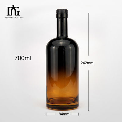 Doorzichtige Amber Black Wine Glasflessen 375ml 500ml 750ml 700ml Afdichting Type CORK