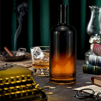 Doorzichtige Amber Black Wine Glasflessen 375ml 500ml 750ml 700ml Afdichting Type CORK