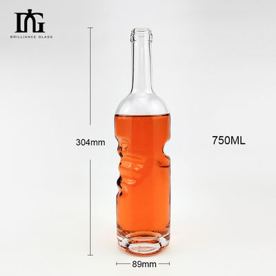 200 ml 375 ml 500 ml 750 ml 1000 ml rond leeg sijtglas drank wijn gin whisky wodka tequila glazen fles met kurk deksel