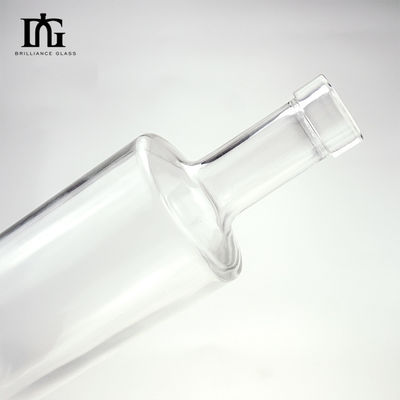 Industriële dranken 750 ml heldere gin vodka ijs wijn glazen fles met corksluiting