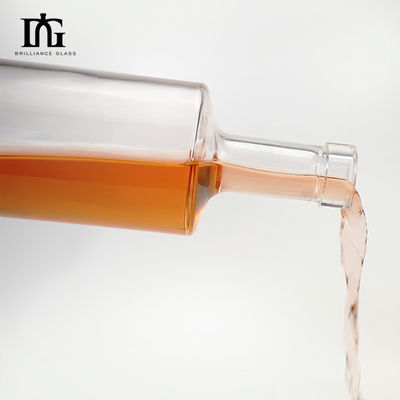 Industriële dranken 750 ml heldere gin vodka ijs wijn glazen fles met corksluiting