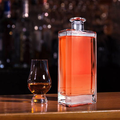 Schermdrukken en warm stempelen Glasfles voor Brandy Rum Vodka 500ml/700ml/750ml