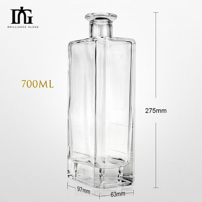 Schermdrukken en warm stempelen Glasfles voor Brandy Rum Vodka 500ml/700ml/750ml