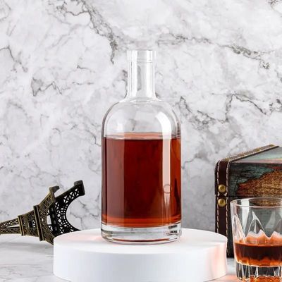 Afdichting CORK 100 ml 200 ml 375 ml 500 ml 750 ml Matte Zwarte Wit Glasfles voor Gin