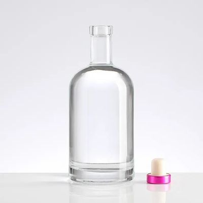 Afdichting CORK 100 ml 200 ml 375 ml 500 ml 750 ml Matte Zwarte Wit Glasfles voor Gin