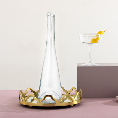 Direct 500 ml lege, heldere glasflessen voor drank met kurk en schroefdeksel