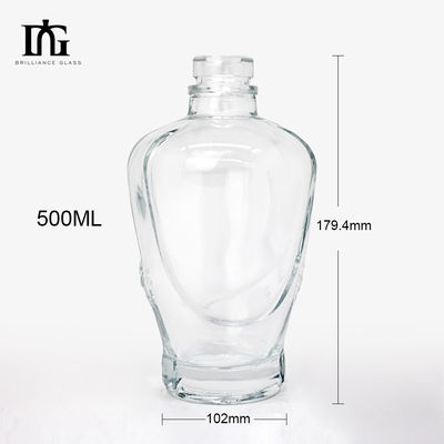 Mini Vodka Glasfles Duidelijke Whisky Fles met Deksel Heavy Duty Base OEM/ODM Geaccepteerd