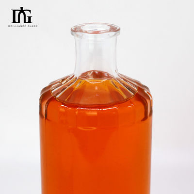 Acceptabel klant logo 500 ml ronde glas wijnfles voor drank drinken