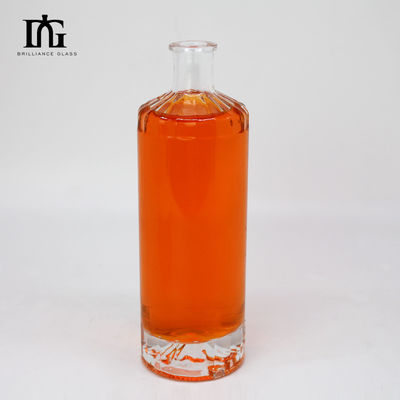 Acceptabel klant logo 500 ml ronde glas wijnfles voor drank drinken