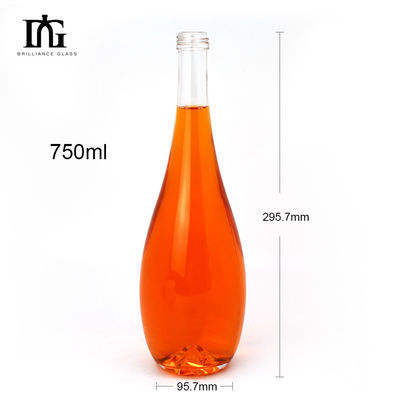 Glaskraag 750 ml lege verpakking wijnfles voor aangepaste wodka sap whisky bier