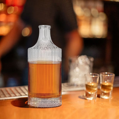 500 ml helder glas Vodka Liquor Gin Rum Tequila Spirits Flessen met transparant ontwerp