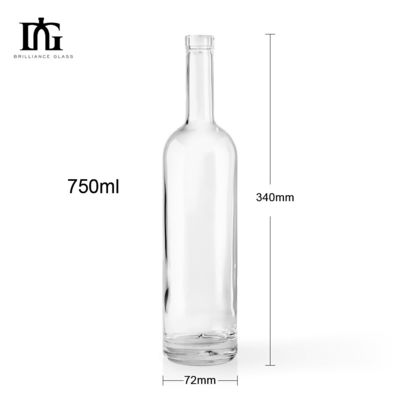 500 ml 750 ml 1000 ml glazen wijnfles whisky met kurk warm stempelen en elektroplatering