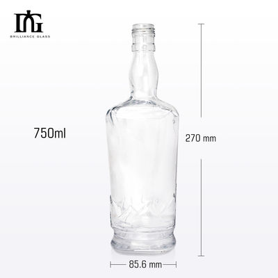 OEM/ODM 700 ml 750 ml glazen fles voor wijn Whisky Direct Supply Cap Type Cork Screw