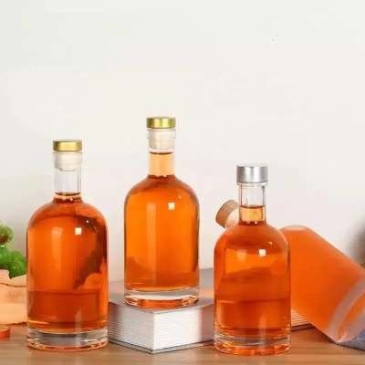 Glaskraag Mat zwart leeg wit geverfde drankfles voor wodka 500 ml 700 ml 750 ml