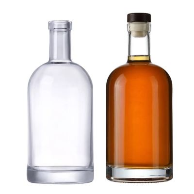 Glaskraag 500 ml 700 ml 750 ml Nordic lege transparante drankfles voor Vodka Oslo