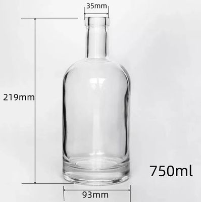 Glaskraag 500 ml 700 ml 750 ml Nordic lege transparante drankfles voor Vodka Oslo